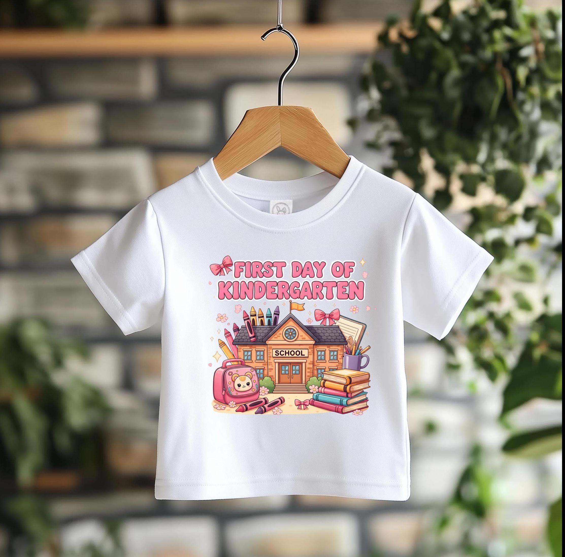 First Day of Kindergarten Toddler T-Shirt: Rabbit Skins Cotton Tee