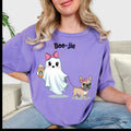 Boo-jie Ghost & Frenchie Halloween T-Shirt - Comfort Colors Unisex Tee