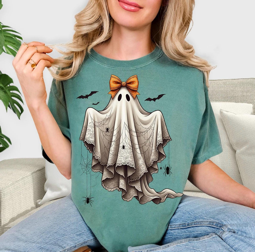 Spooky Ghost Halloween Comfort Colors Tshirt