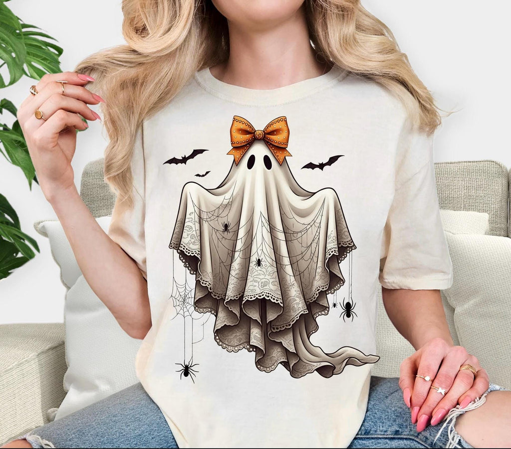 Spooky Ghost Halloween Comfort Colors Tshirt