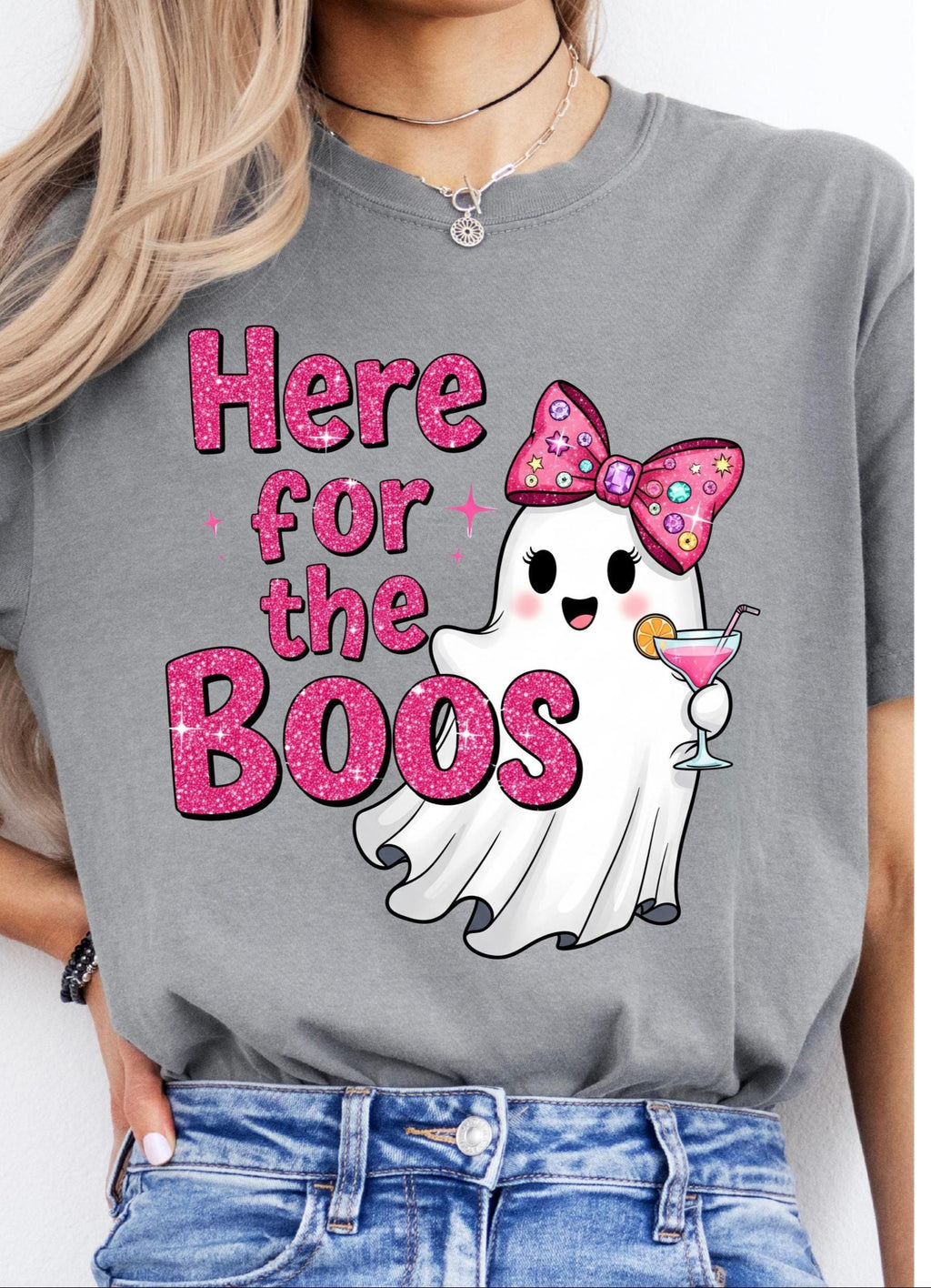Cutesy Halloween Ghost T-Shirt: Came for the Boos Party Top