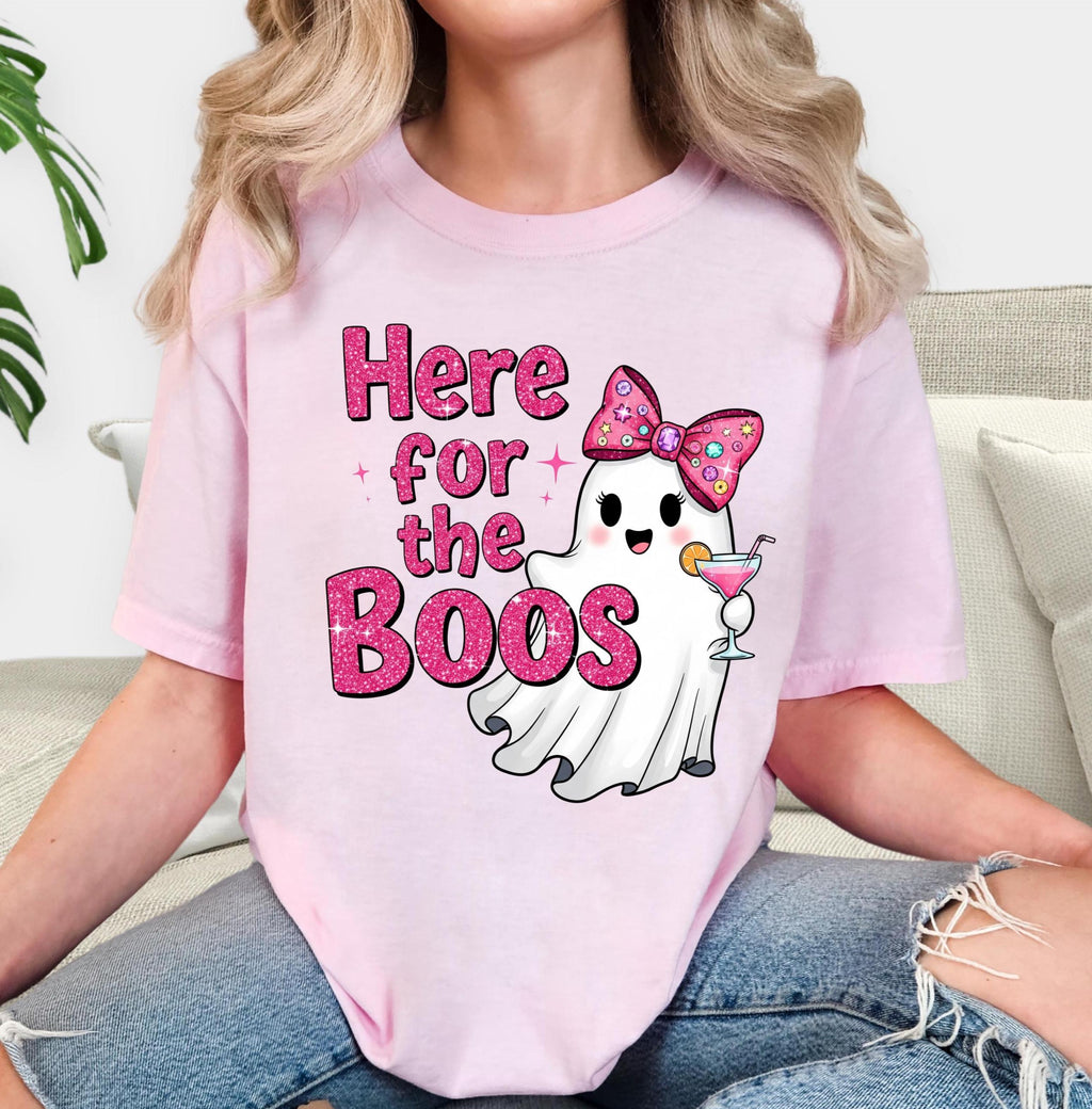 Cutesy Halloween Ghost T-Shirt: Came for the Boos Party Top