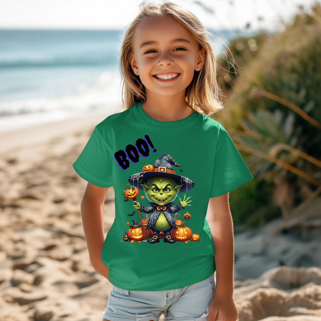 Mean Green Guy Toddler/youth  Halloween T-shirt.