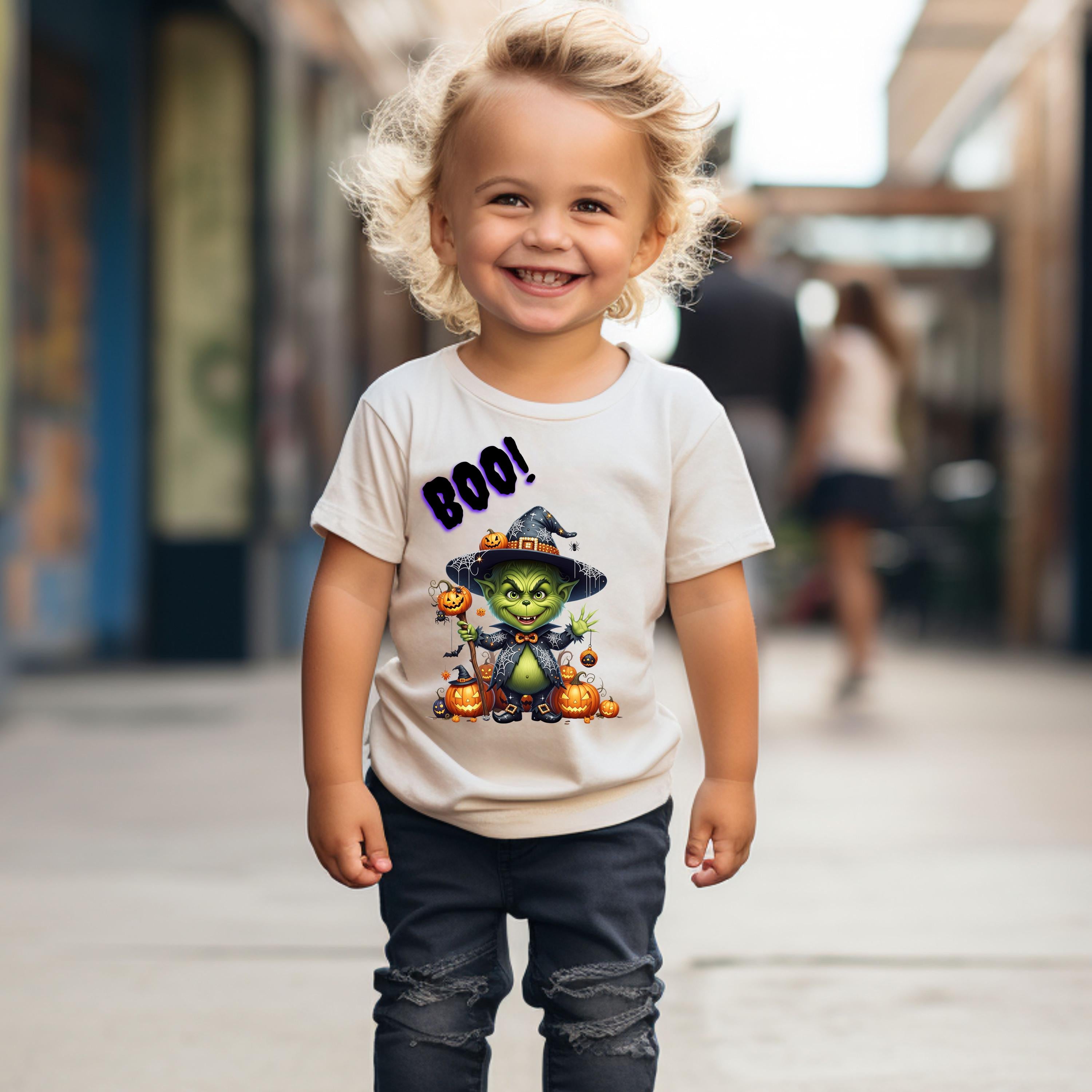 Mean Green Guy Toddler/youth  Halloween T-shirt.