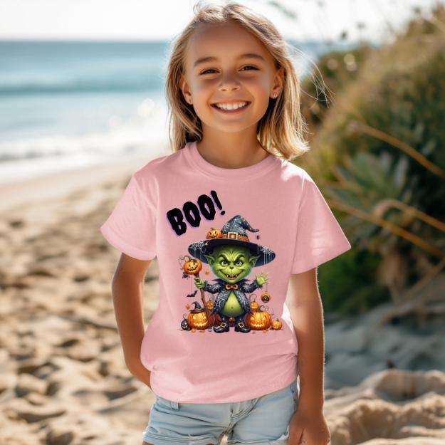 Mean Green Guy Toddler/youth  Halloween T-shirt.