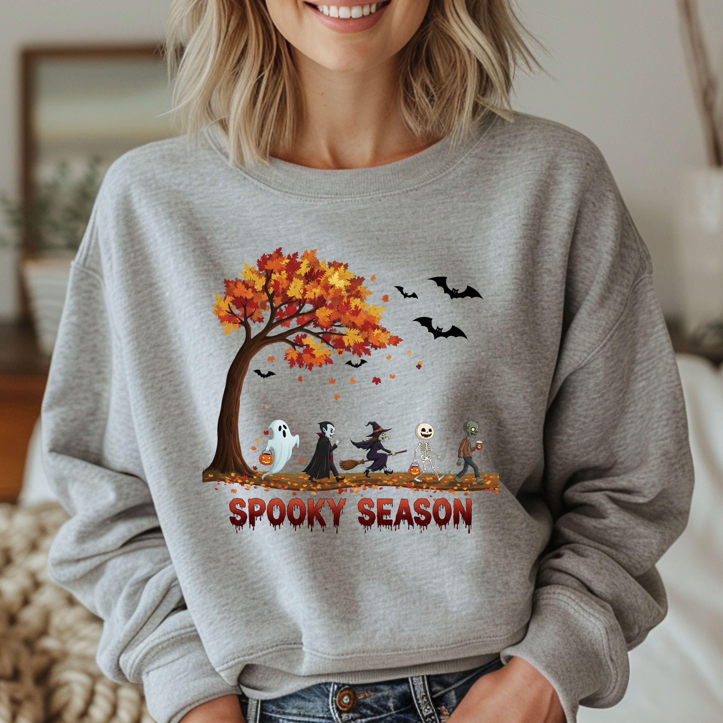 Spooky Season Comfort Colors T-Shirt: Halloween Ghost, Vampire, Witch