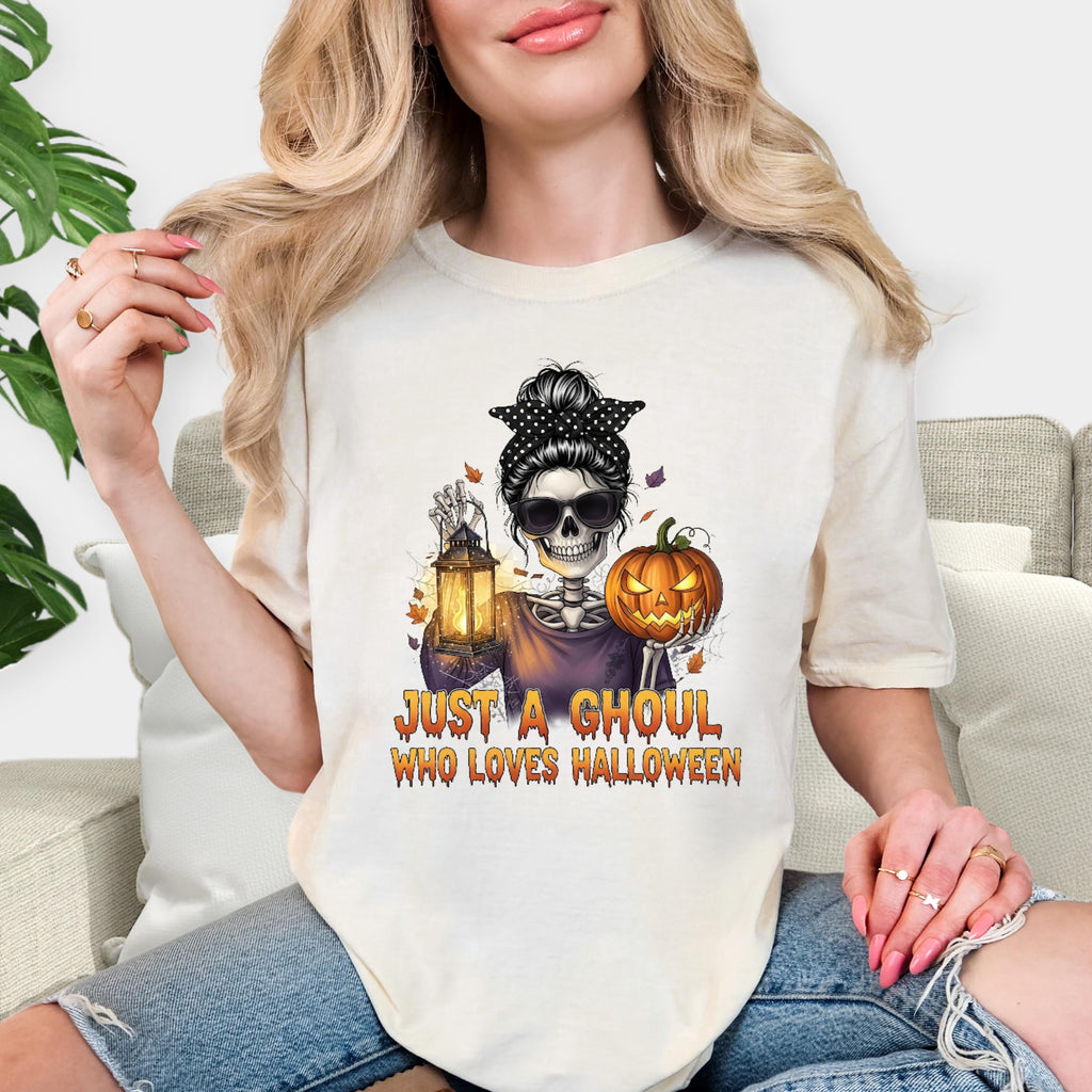 Just a Ghoul Who Loves Halloween shirt, Spooky Season apparel
