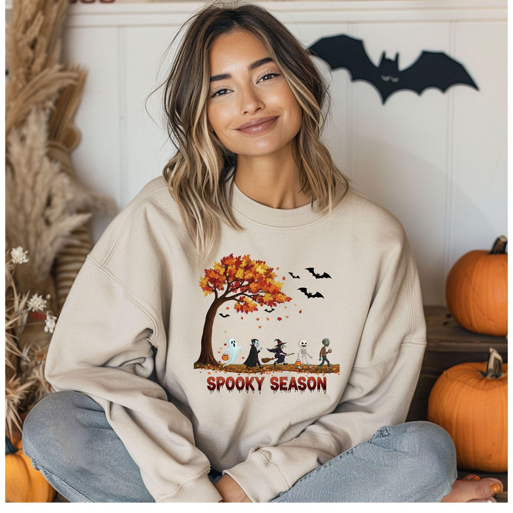 Spooky Season Comfort Colors T-Shirt: Halloween Ghost, Vampire, Witch