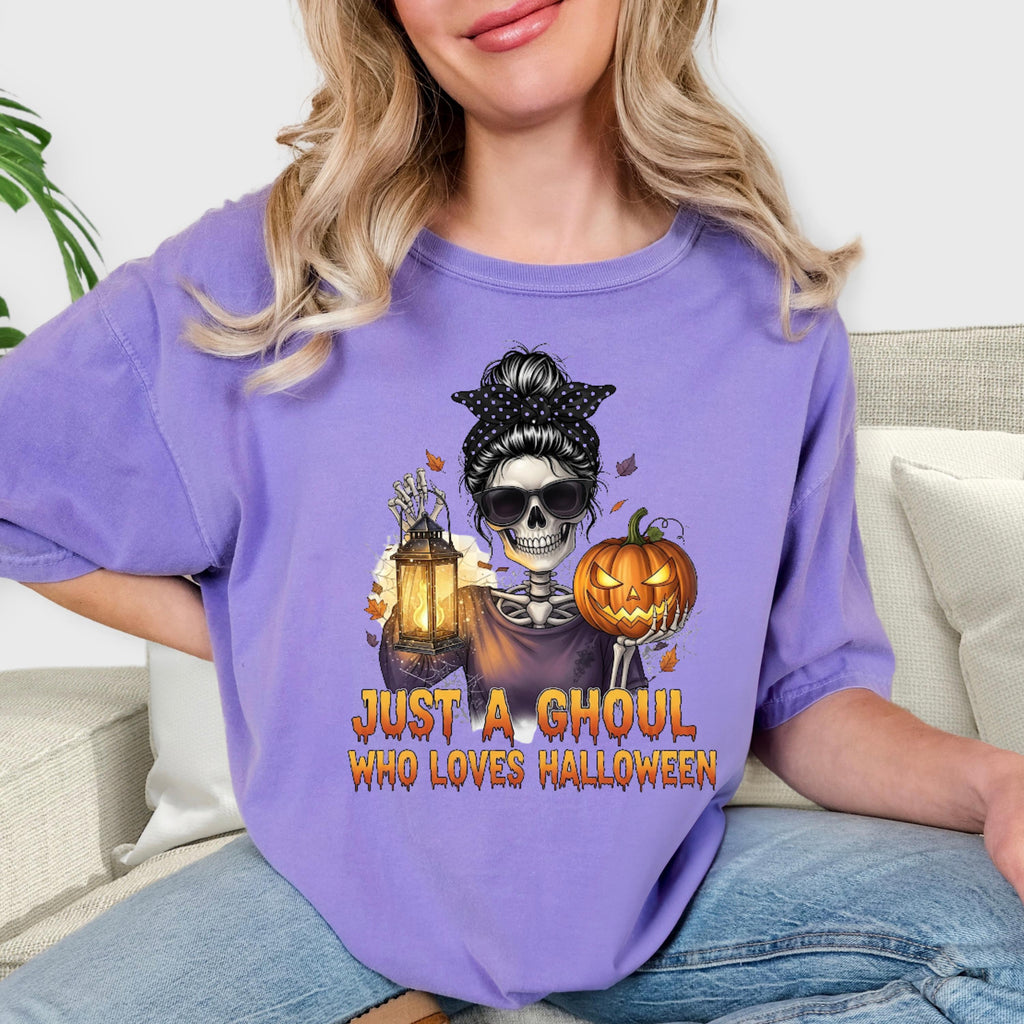 Just a Ghoul Who Loves Halloween shirt, Spooky Season apparel