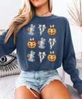 Ghost and Pumpkin Bow Shirt, Coquette Halloween Comfort Colors Tee