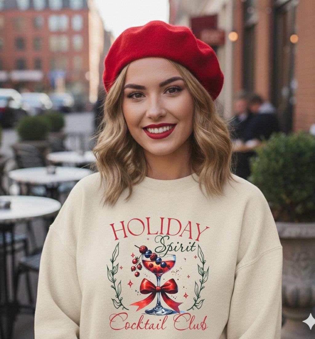 Holiday Spirit Cocktail Club sweatshirt