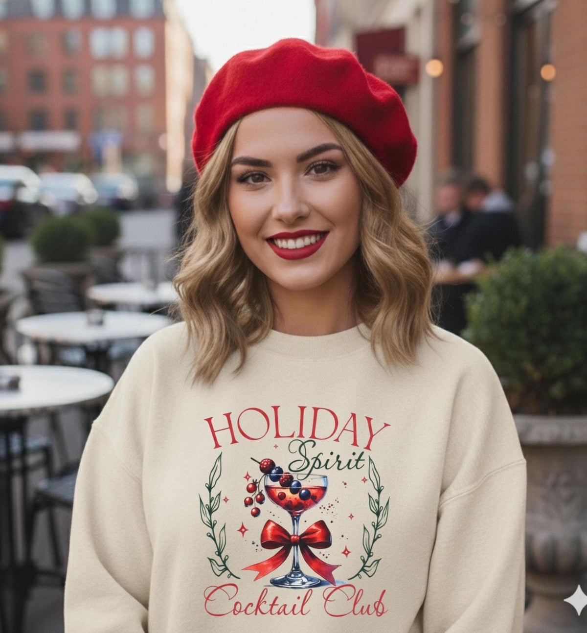 Holiday Spirit Cocktail Club sweatshirt