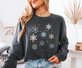 Snowflakes long sleeve Comfort Colors t-shirt