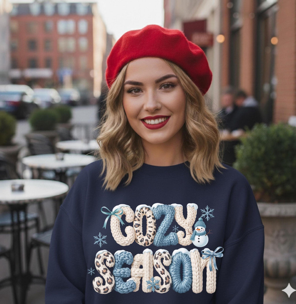 Faux Yarn Cozy Season Crewneck Sweatshirt