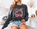 FAUX Gemstone Cherry Hearts Long Sleeve Tshirt, Valentine's Day Gift for Her