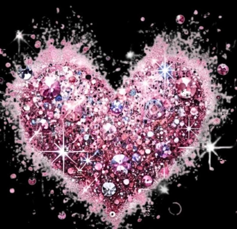 Valentine's Day dazzling pink heart crewneck sweatshirt with FAUX  rhinestones, sequins and glitter