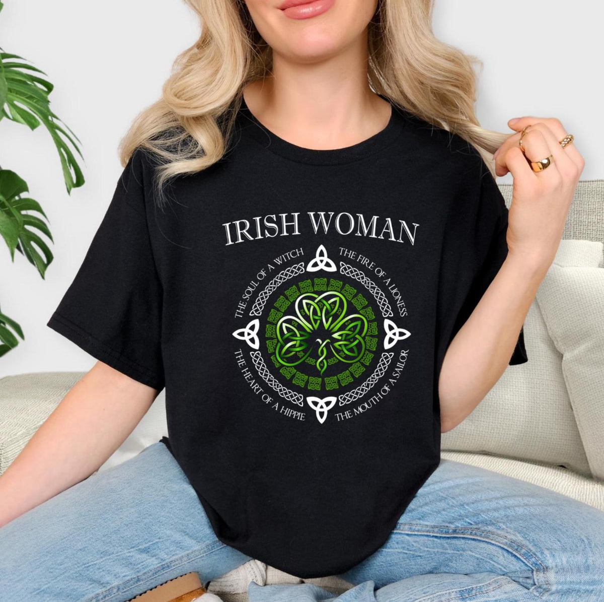 St Patricks Day Irish Woman short sleeve Comfort Colors Tshirt.