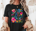 Trendy Spring Vibes Boho Wildflower Tshirt, Seasonal apparel