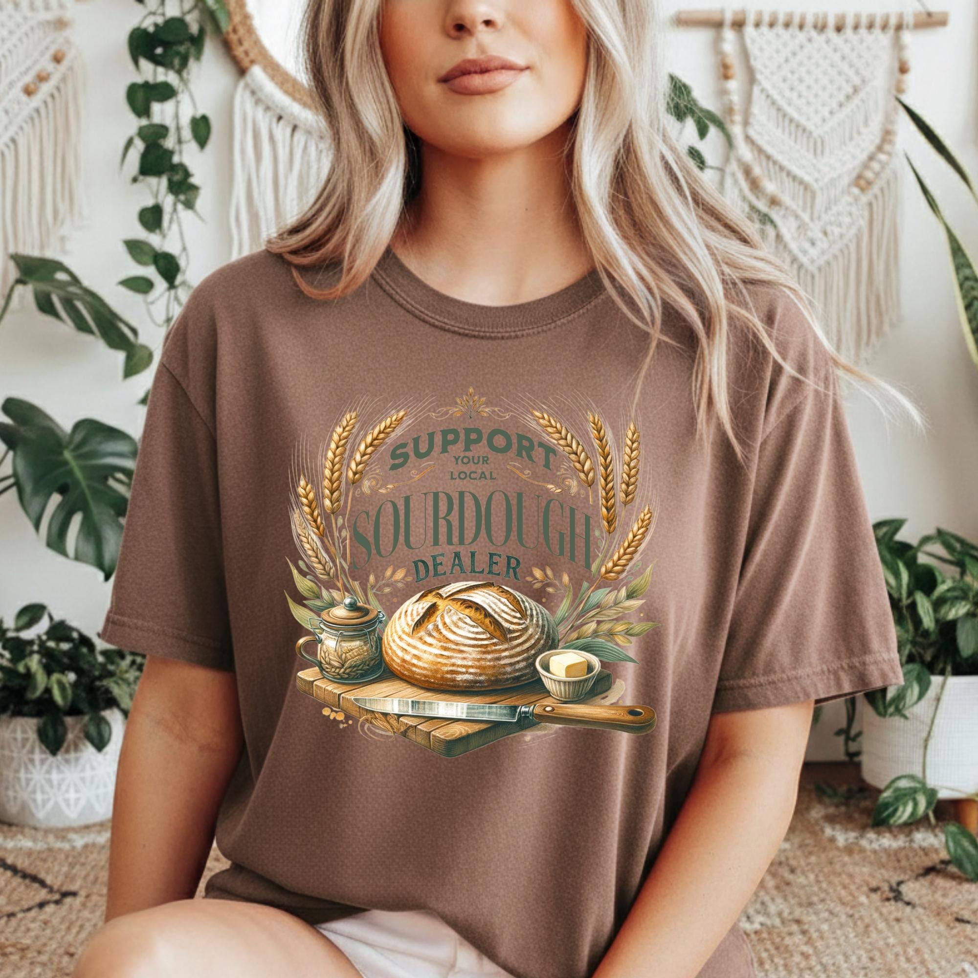 Support Sourdough Dealer Baking T-Shirt, Comfort Colors Tee, Fun. Sourdough Top