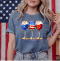 USA 250th Anniversary Wine Glasses Comfort Colors 1717 Shirt - America Sestercentennial 1776-2026