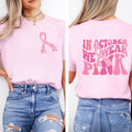 Breast Cancer Awareness Comfort Colors Short Sleeve T-shirt: Retro Pink Ribbon