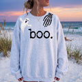 Spooky Season  Ghost and Skeleton Hand Sweatshirt, Creepy BOO Sweater for Halloween  Lovers, Trick or Treat Vibes Gildan Crewneck