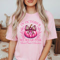 In October We Wear Pink Pumpkin T-shirt,  Breast Cancer Awareness Comfort Colors Short Sleeve T-shirt, Support Squad Apparel