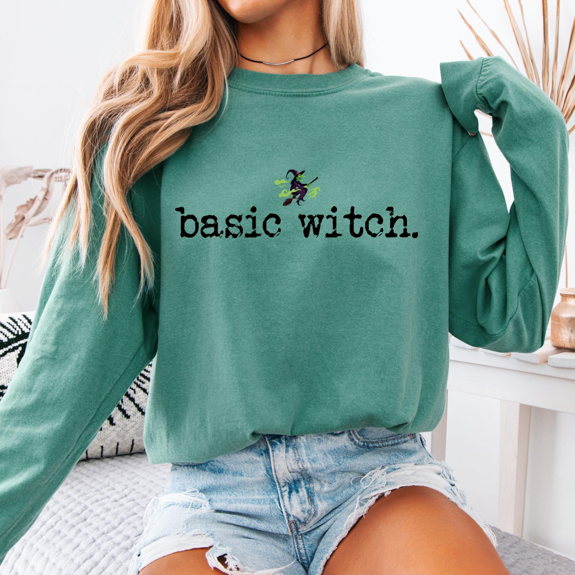 Basic Witch Shirt, Funny Halloween Top,  Witchy Spooky Season Vibes