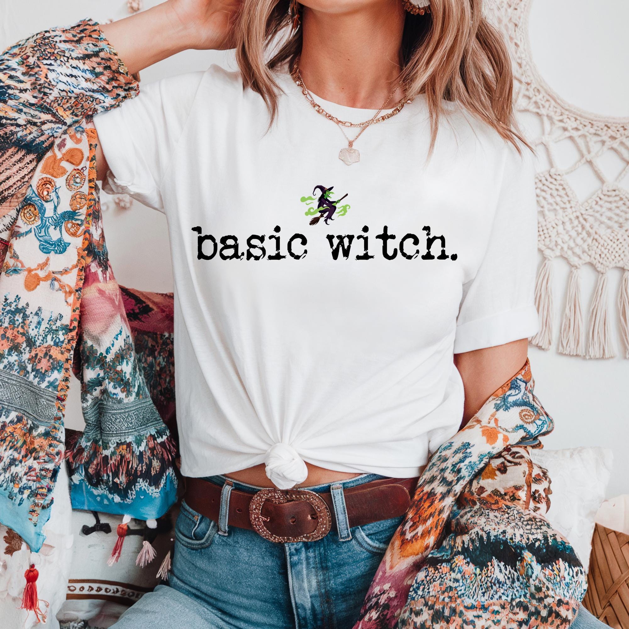 Basic Witch Shirt, Funny Halloween Top,  Witchy Spooky Season Vibes