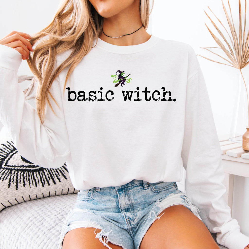 Basic Witch Shirt, Funny Halloween Top,  Witchy Spooky Season Vibes