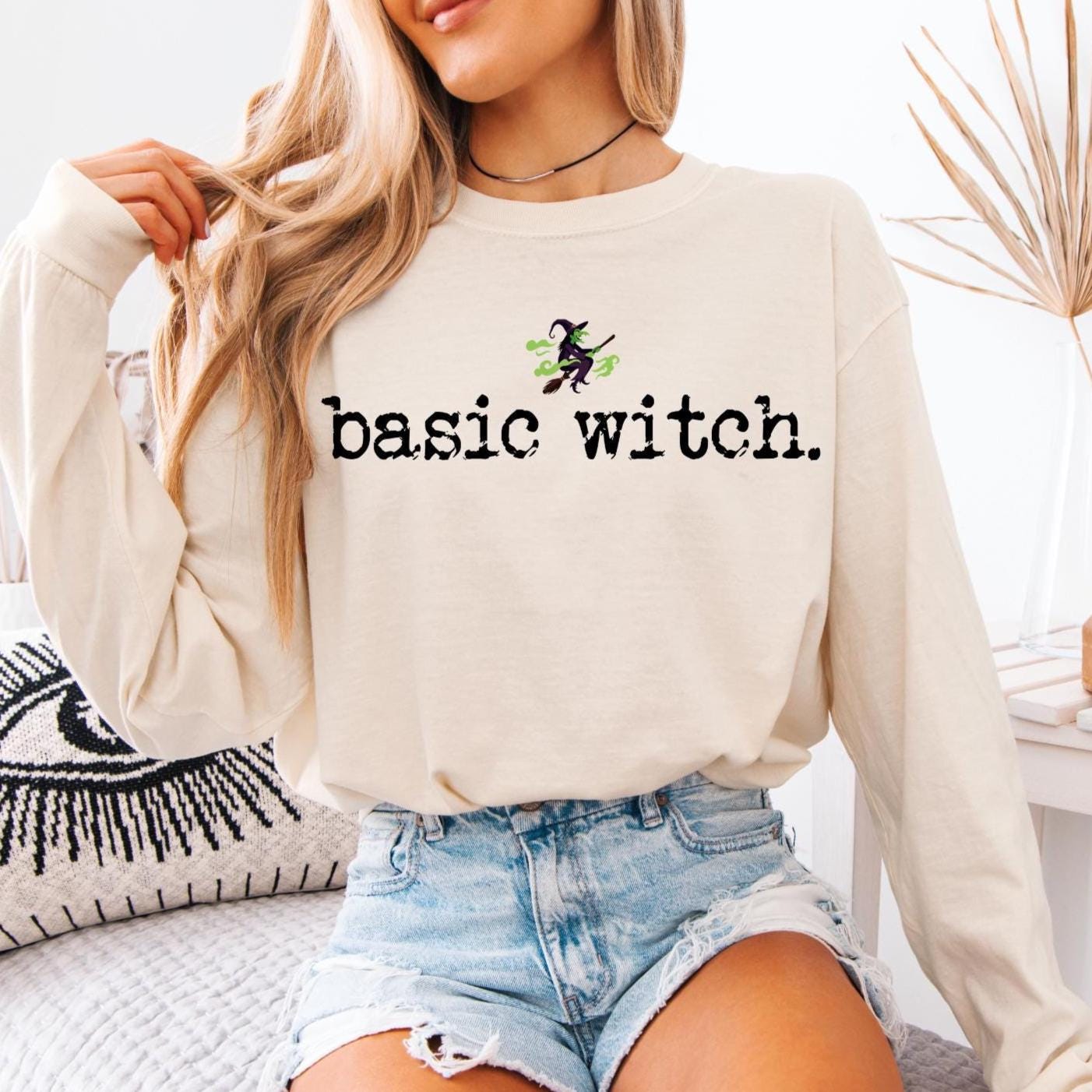 Basic Witch Shirt, Funny Halloween Top,  Witchy Spooky Season Vibes