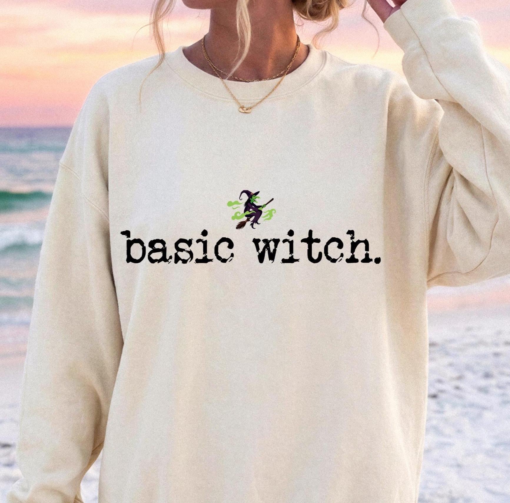 Basic Witch Shirt, Funny Halloween Top,  Witchy Spooky Season Vibes