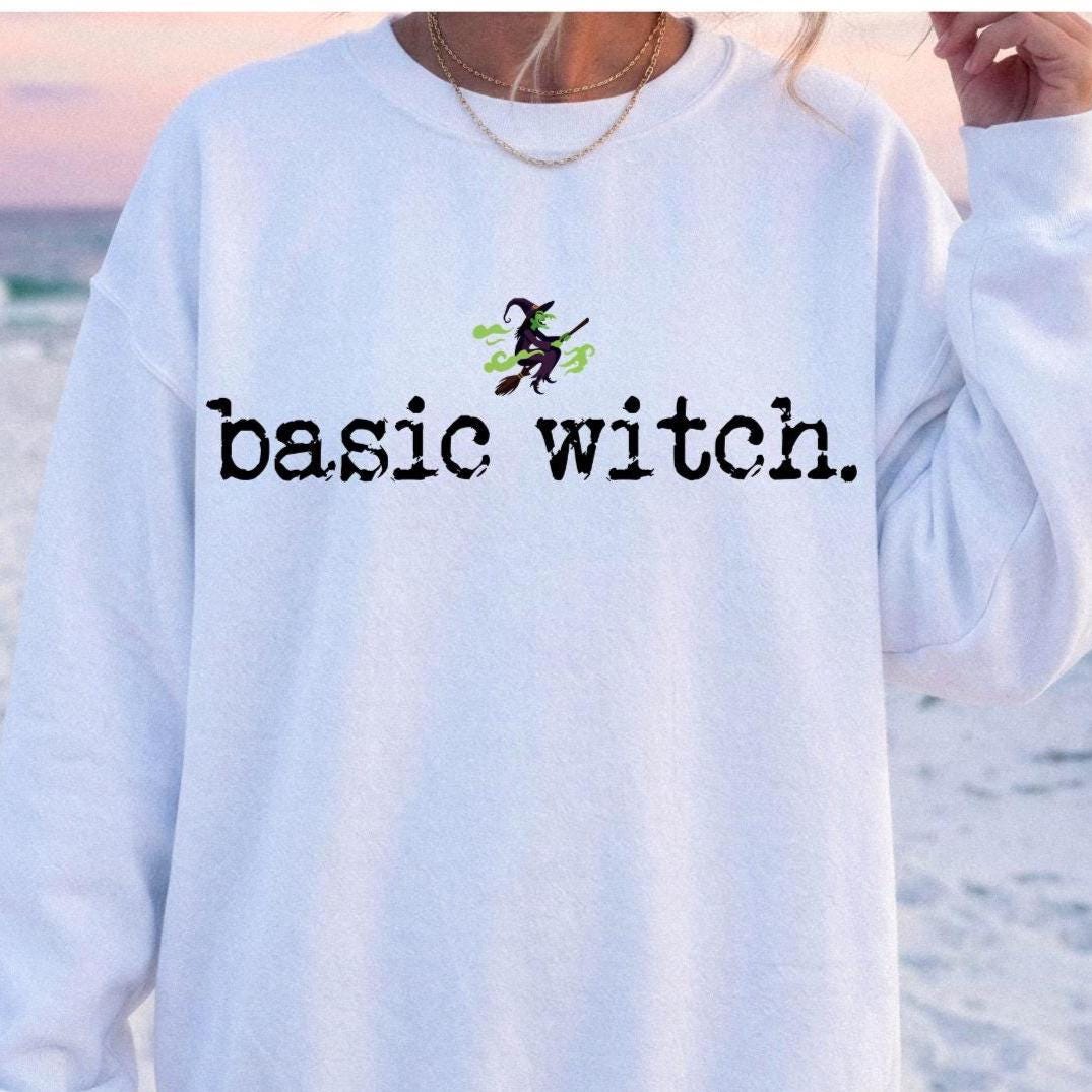 Basic Witch Shirt, Funny Halloween Top,  Witchy Spooky Season Vibes