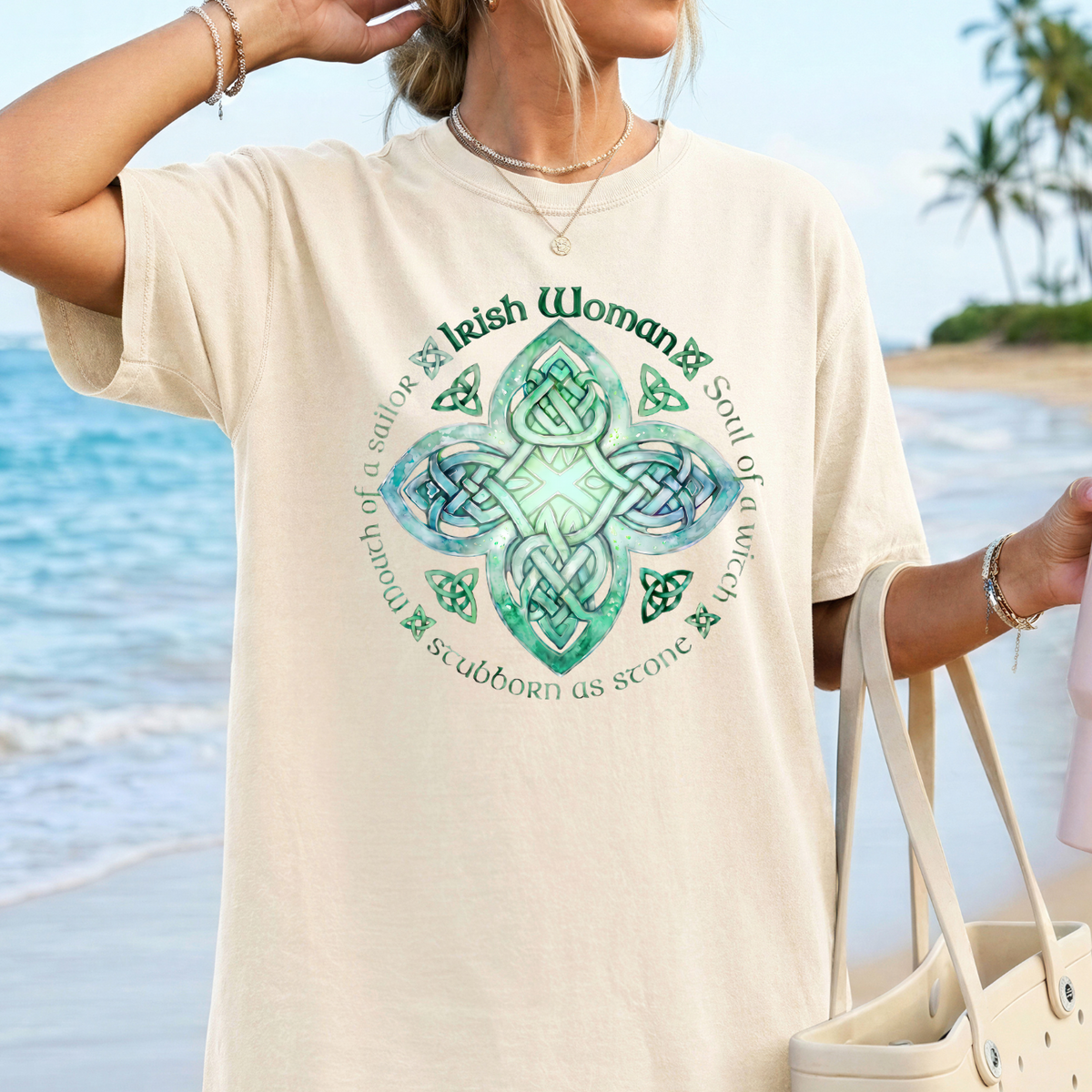 Irish Woman Shirt – Celtic Knot Top, Sassy Irish Girl Gift, St. Patrick's Day Tee